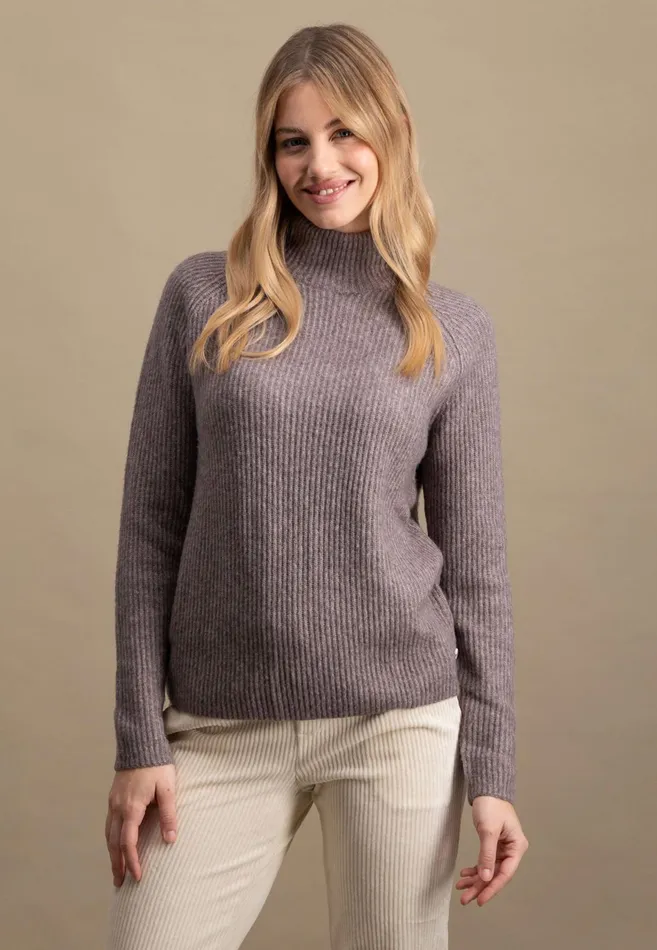 Sweater Women FYNCHHATTON Knitting Sweater Made Of Wool Mix With Turtlenecks Gray Taupeaqua Seawinter Beigeelegant Pink