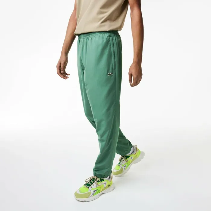 Sweatpants and Trousers Men Lacoste Men039s Regular Fit WaterRepellent Joggers Khaki Green Kx5