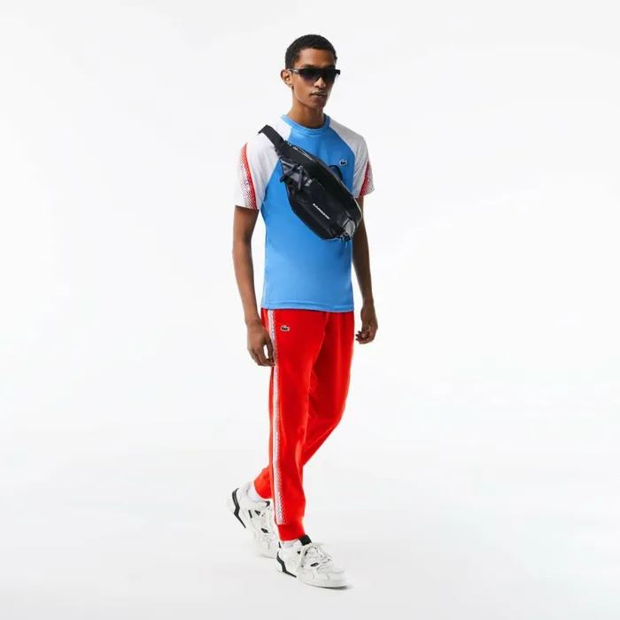 Sweatpants and Trousers Men Lacoste Mens Tennis AbrasionResistant Joggers Red S5h