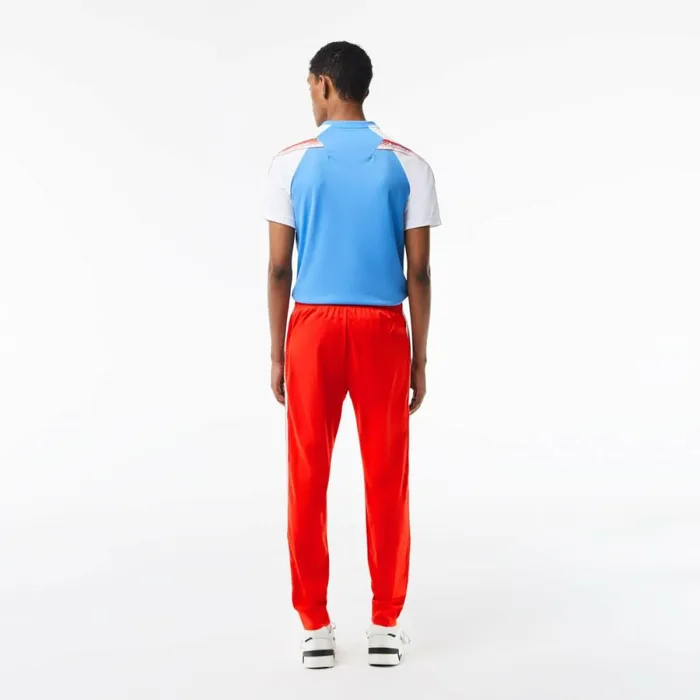 Sweatpants and Trousers Men Lacoste Mens Tennis AbrasionResistant Joggers Red S5h