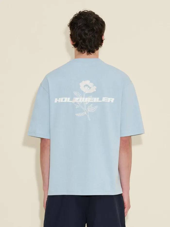 Tshirts and Sweats Men Holzweiler Ranger Flower Tee Lt Blue