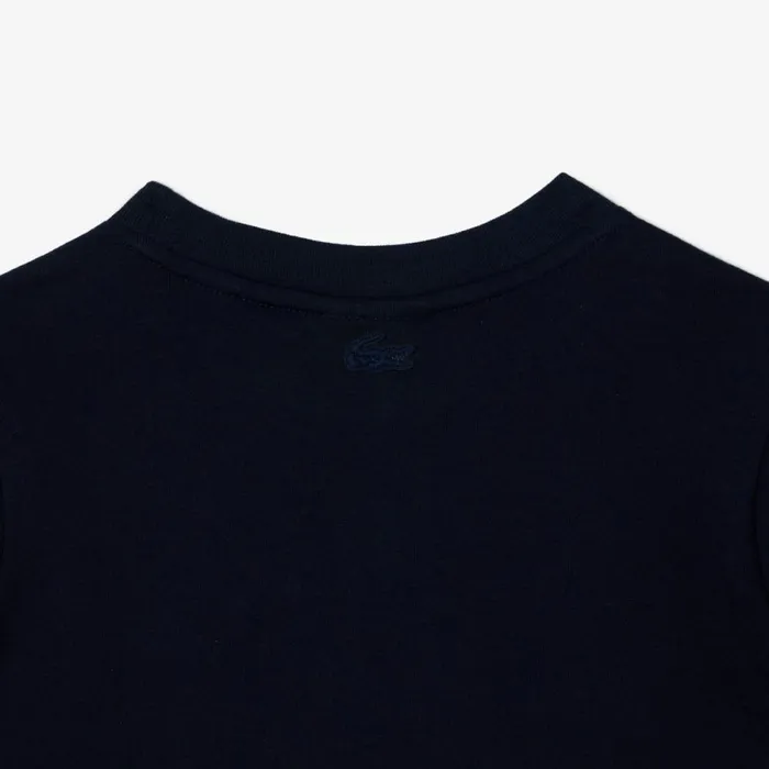 TShirts and Tops Kids Lacoste Kids039 Cotton Jersey Planet Print TShirt Navy Blue 166