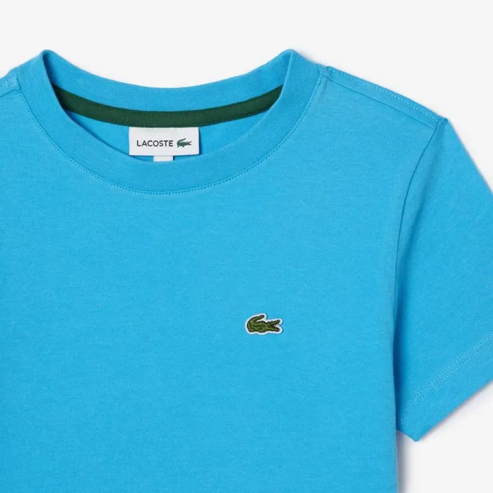 TShirts and Tops Kids Lacoste Kids039 Plain Cotton Jersey TShirt Bonnie Blue Iy3
