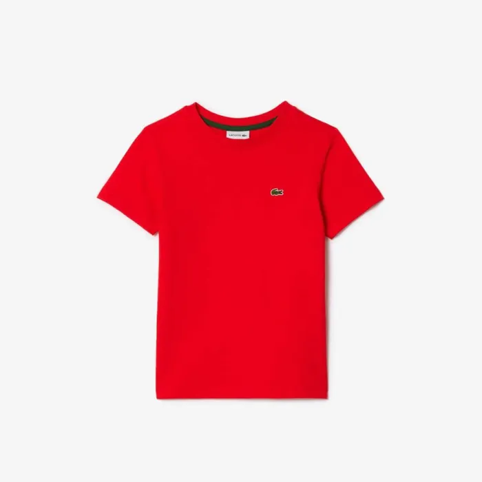 TShirts and Tops Kids Lacoste Kids039 Plain Cotton Jersey TShirt Red Currant F8m TShirts and Tops Kids Lacoste Kids039 Plain Cotton Jersey TShirt Red Currant F8m
