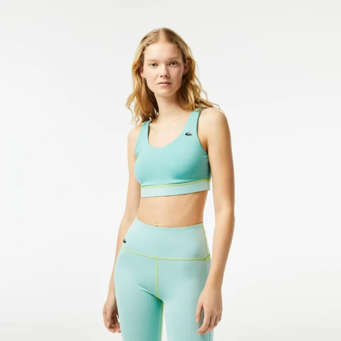 TShirts and Tops Women Lacoste Womens SPORT UltraDry Sports Bra Green Light Green Cr5 TShirts and Tops Women Lacoste Womens SPORT UltraDry Sports Bra Green Light Green Cr5