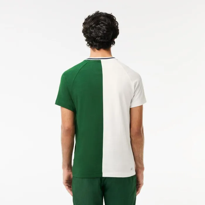 TShirts Men Lacoste Men039s Lacoste Sport X Daniil Medvedev UltraDry Tennis TShirt White Green 737