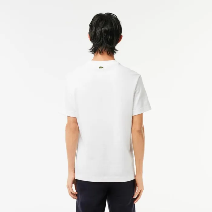 TShirts Men Lacoste Men039s Regular Fit Iconic Croc TShirt White 001