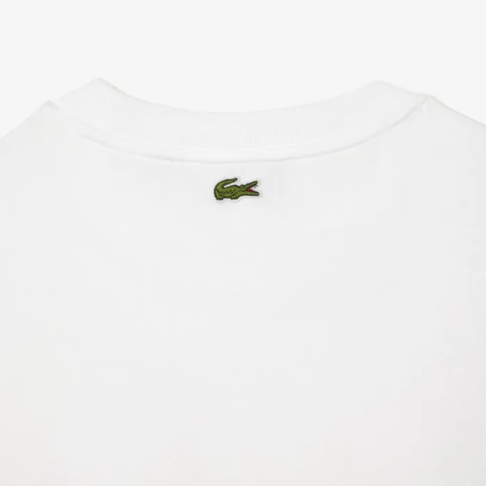 TShirts Men Lacoste Men039s Regular Fit Iconic Croc TShirt White 001