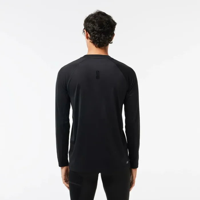 TShirts Men Lacoste Men039s Stretch Jersey Long Sleeve TShirt Black 031