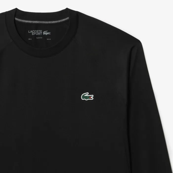 TShirts Men Lacoste Men039s Stretch Jersey Long Sleeve TShirt Black 031