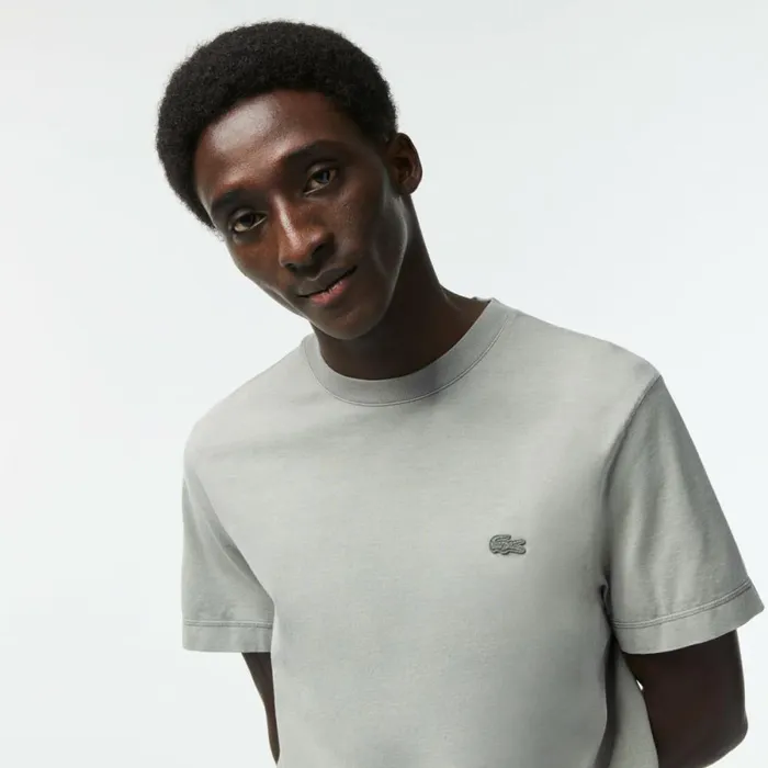 TShirts Men Lacoste Mens Organic Cotton Natural Dye TShirt Light Green K34