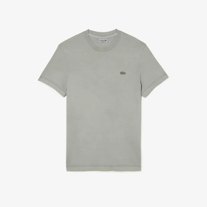 TShirts Men Lacoste Mens Organic Cotton Natural Dye TShirt Light Green K34