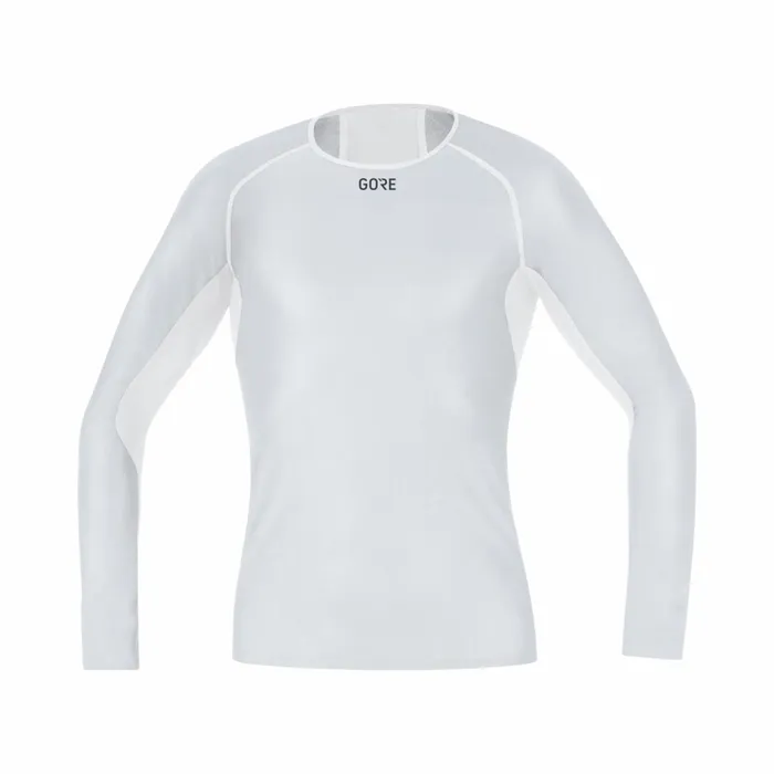 Tops Men GOREWEAR M WINDSTOPPER Base Layer Long Sleeve Shirt Mens White Tops Men GOREWEAR M WINDSTOPPER Base Layer Long Sleeve Shirt Mens White