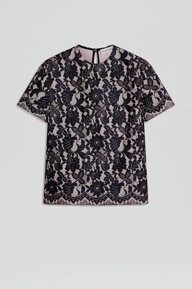 Tops Scanlan Theodore Women BONDED LACE TOP NAVY
