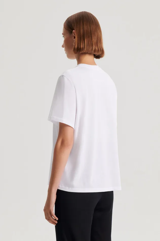 Tops Scanlan Theodore Women MERCERISED LOOSE FIT TSHIRT WHITE