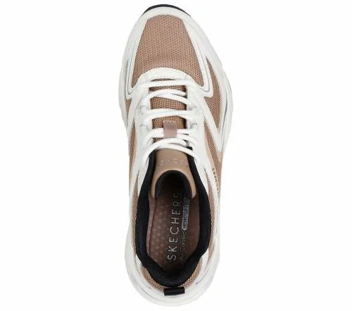 TresAir Uno 8211 Street FlAir White Tan Women SKECHERS Lace Up
