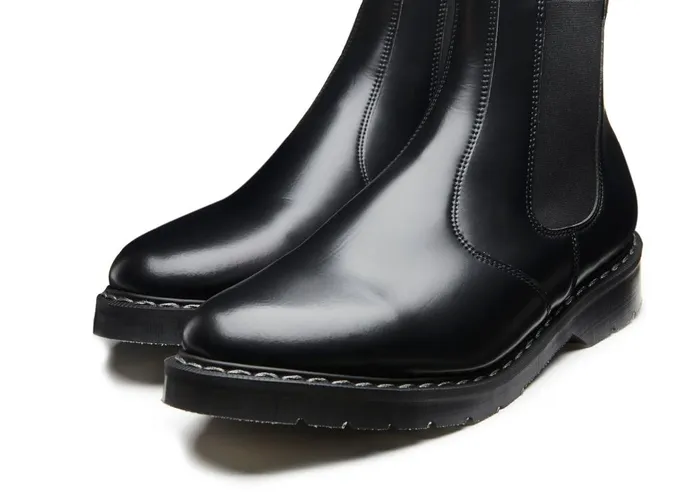 Vegan Solovair Dealer Boots Black Vegan HiShine Dealer Boot