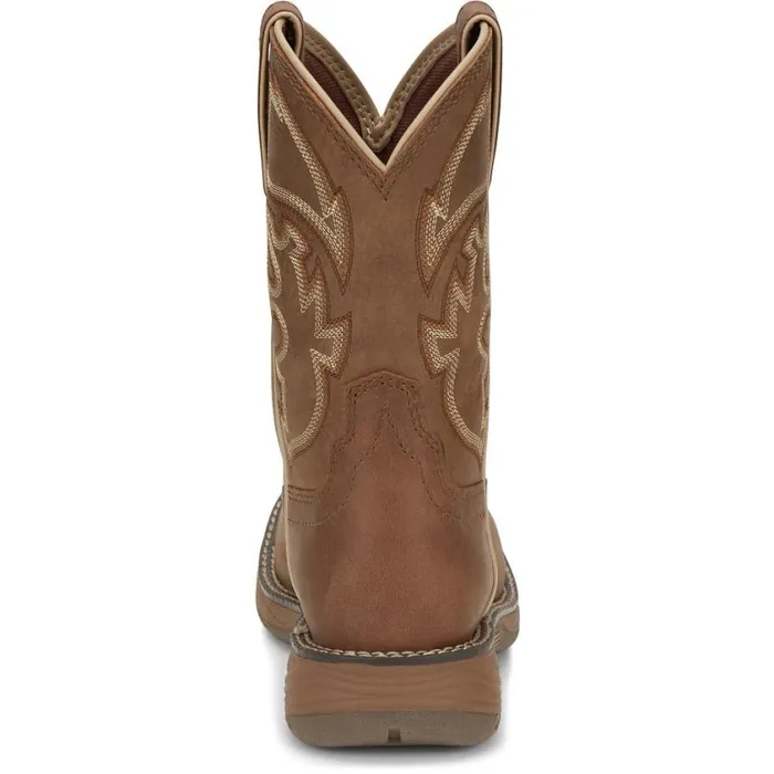 Western Kids Justin Boots Rush Junior Cowboy Boot Brown