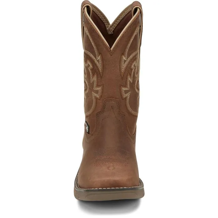 Western Kids Justin Boots Rush Junior Cowboy Boot Brown