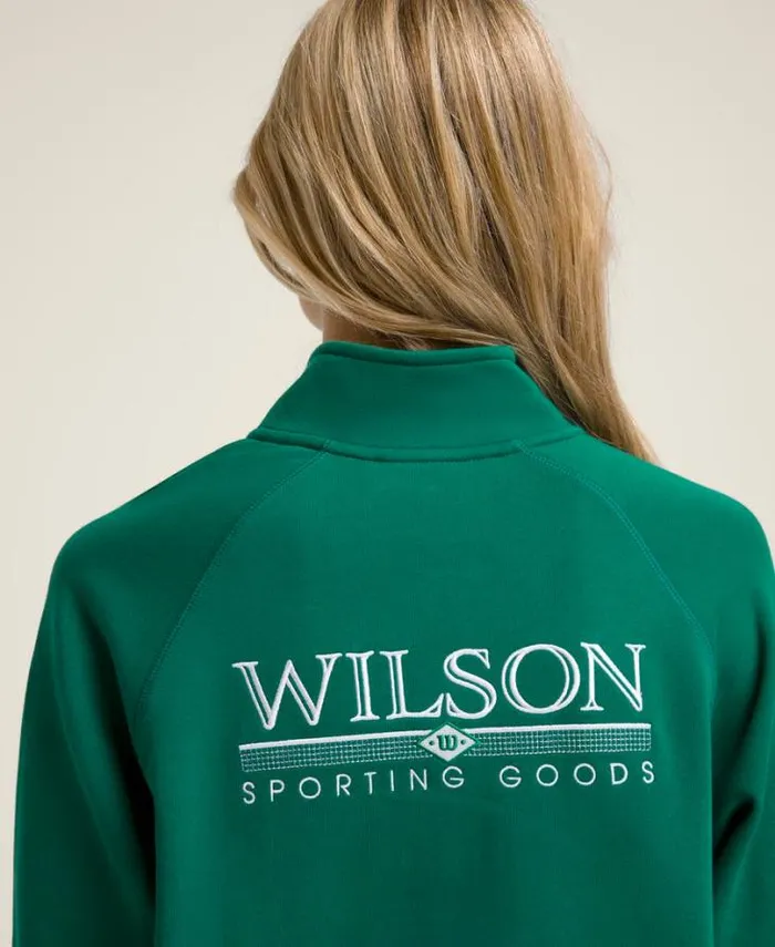 Wilson Outerwear Women Sideline HalfZip 8211 Club Green Wilson Outerwear Women Sideline HalfZip 8211 Club Green