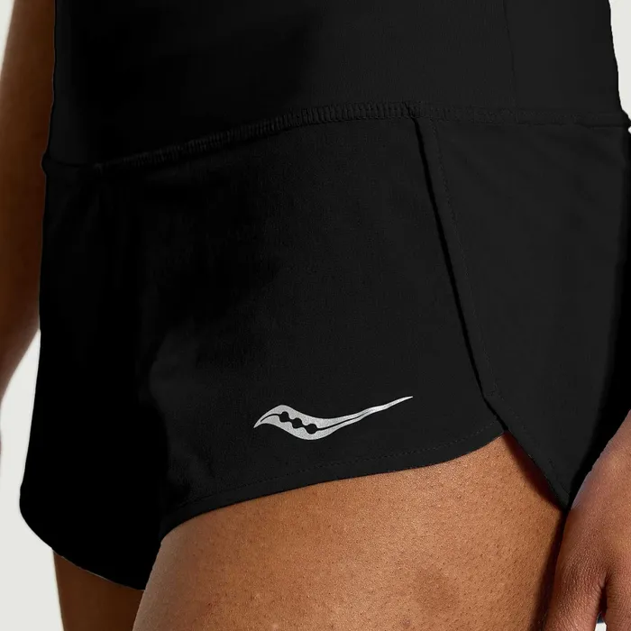 Women8217s Outpace 258243 Split Short Black Women Bottoms Saucony Women8217s Outpace 258243 Split Short Black Women Bottoms Saucony