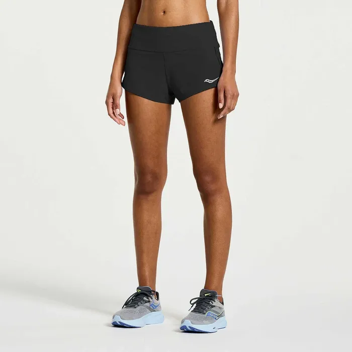 Women8217s Outpace 258243 Split Short Black Women Bottoms Saucony Women8217s Outpace 258243 Split Short Black Women Bottoms Saucony