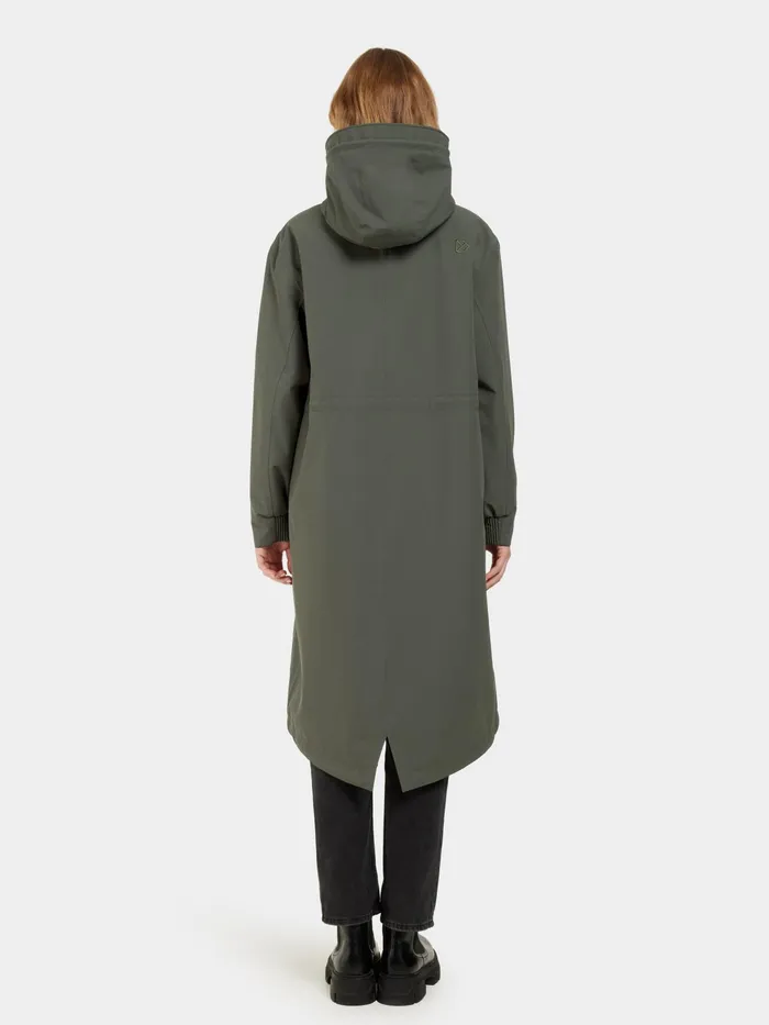 Women Astrid Parka Long Deep Green Didriksons Autumn Jackets