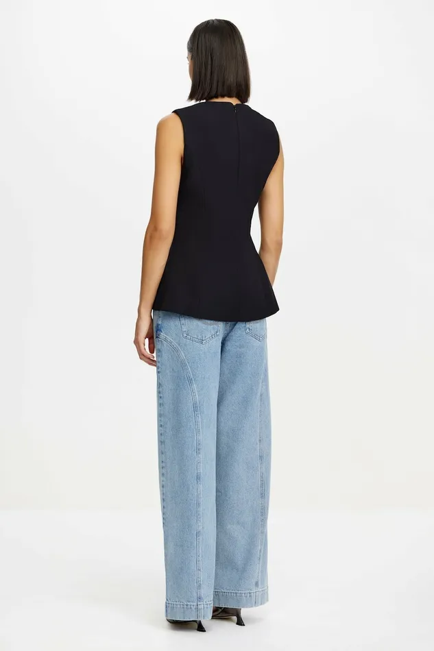 Women BEWICK VEST Black Acler Tops
