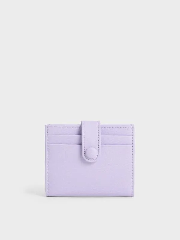 Women Bliss Snap Button Card Holder 8211 Lilac CHARLES and KEITH Card Holders