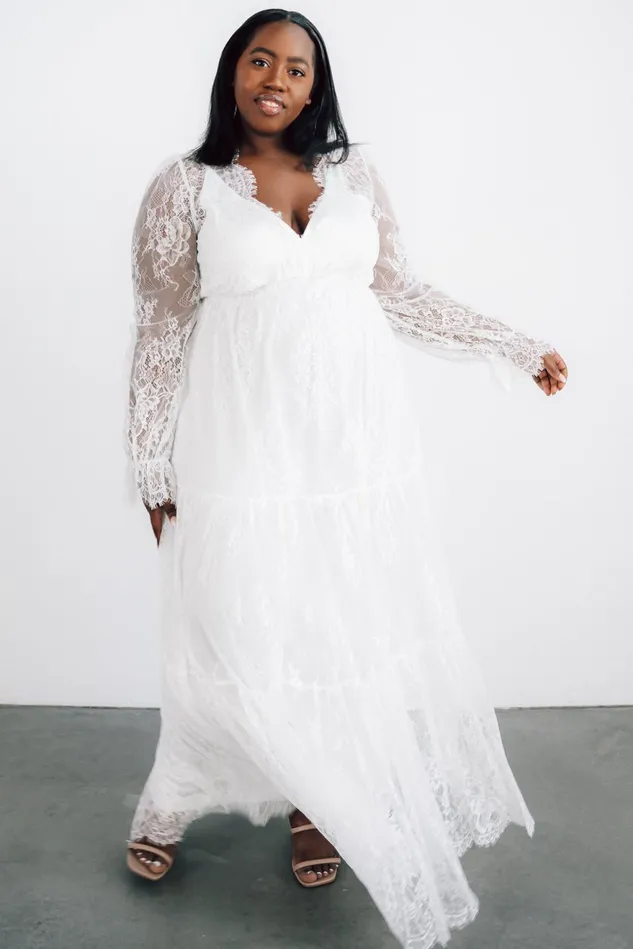 Women Bridal Baltic Born Gloria Lace Maxi Dress White