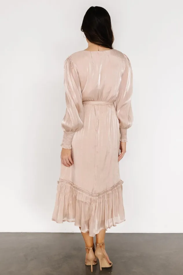 Women Bump Friendly Baltic Born Flynn Midi Dress Champagne