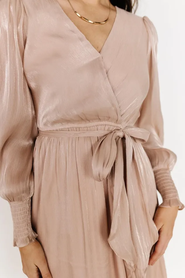 Women Bump Friendly Baltic Born Flynn Midi Dress Champagne