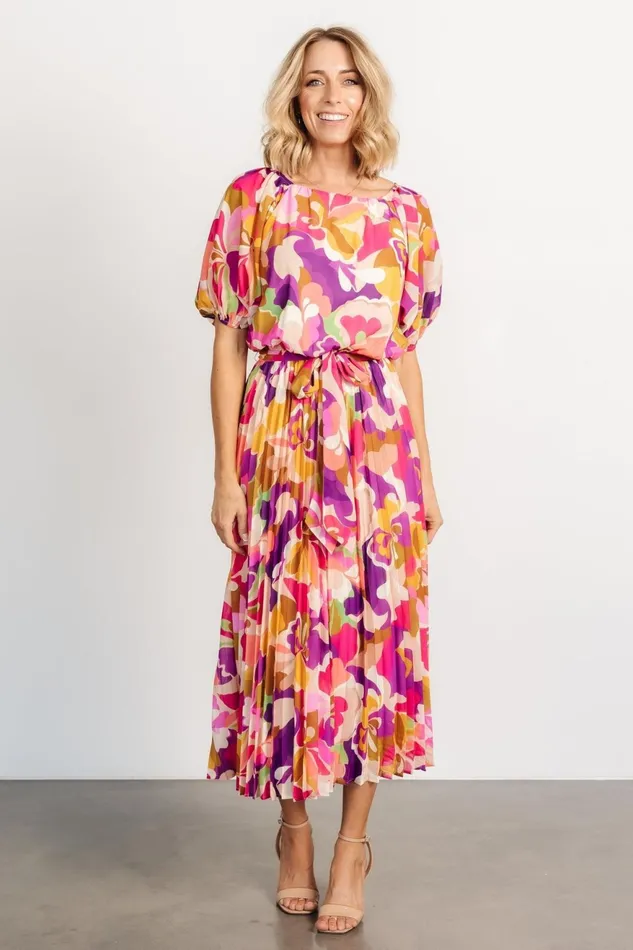 Women Bump Friendly Baltic Born Maven Midi Dress Multi Print