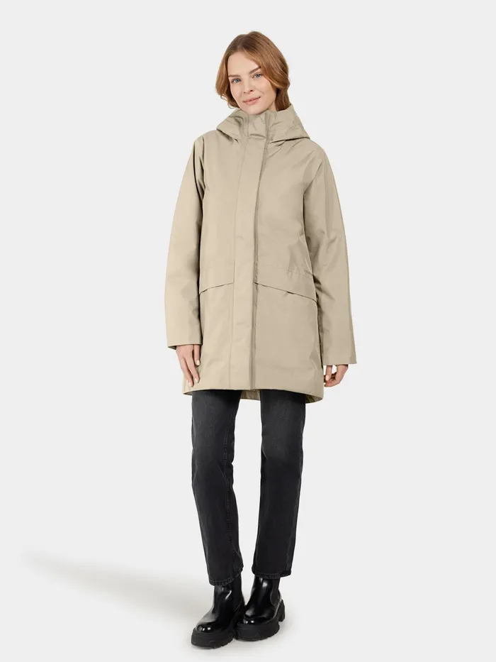 Women Cajsa Parka Almost Beige Didriksons Autumn Jackets
