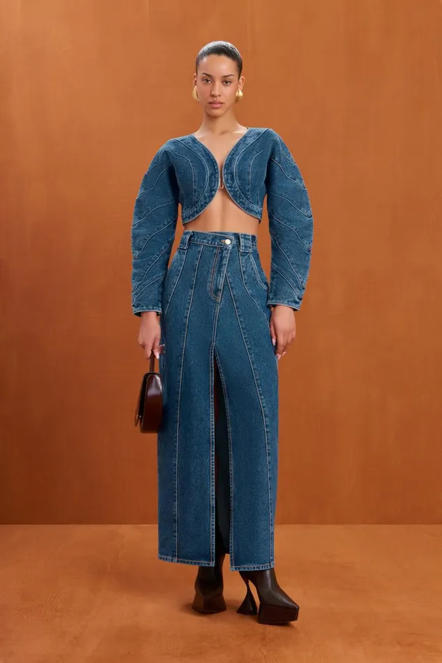 Women Cult Gaia Tops ALESSANDRA JEAN TOP 8211 INDIGO Women Cult Gaia Tops ALESSANDRA JEAN TOP 8211 INDIGO