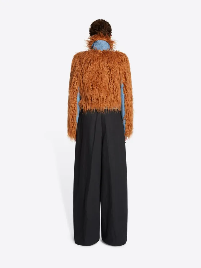Women Dries Van Noten Coats and Jackets Faux Fur And Denim Jacket