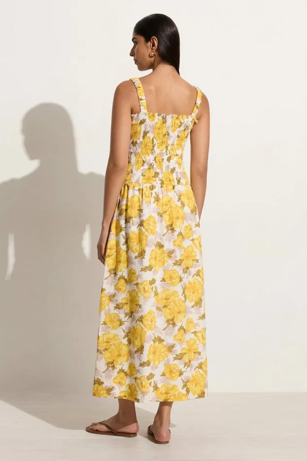 Women Faithfull The Brand Midi Dresses Messina Midi Dress Isadora Floral 8211 Faithfull The Brand