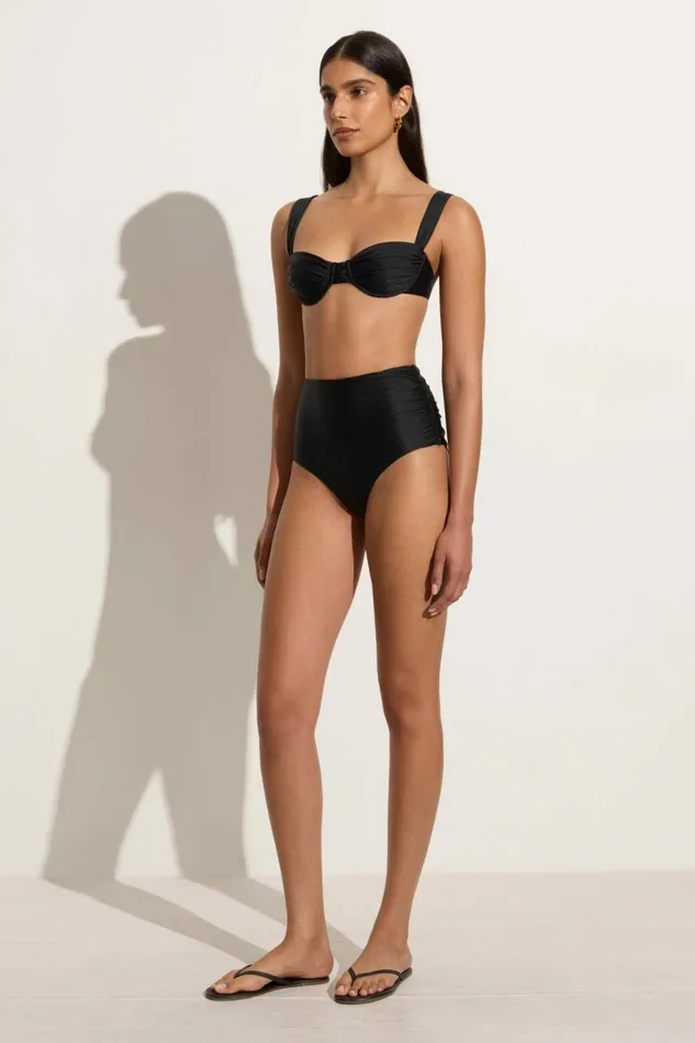 Women Faithfull The Brand Swim Bianca Bikini Bottoms Black 8211 Faithfull The Brand