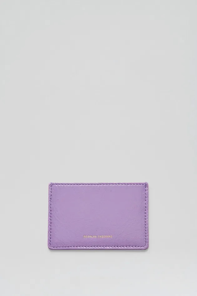 Women FLAT CARD HOLDER LILAC Leather Scanlan Theodore