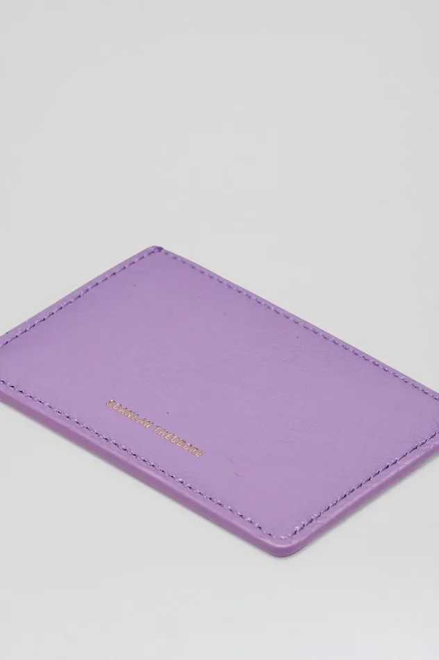 Women FLAT CARD HOLDER LILAC Leather Scanlan Theodore