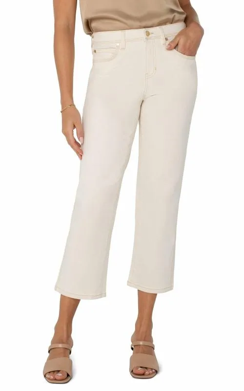 Women Jeans Liverpool Los Angeles Kennedy Crop Straight Seaside Dunes