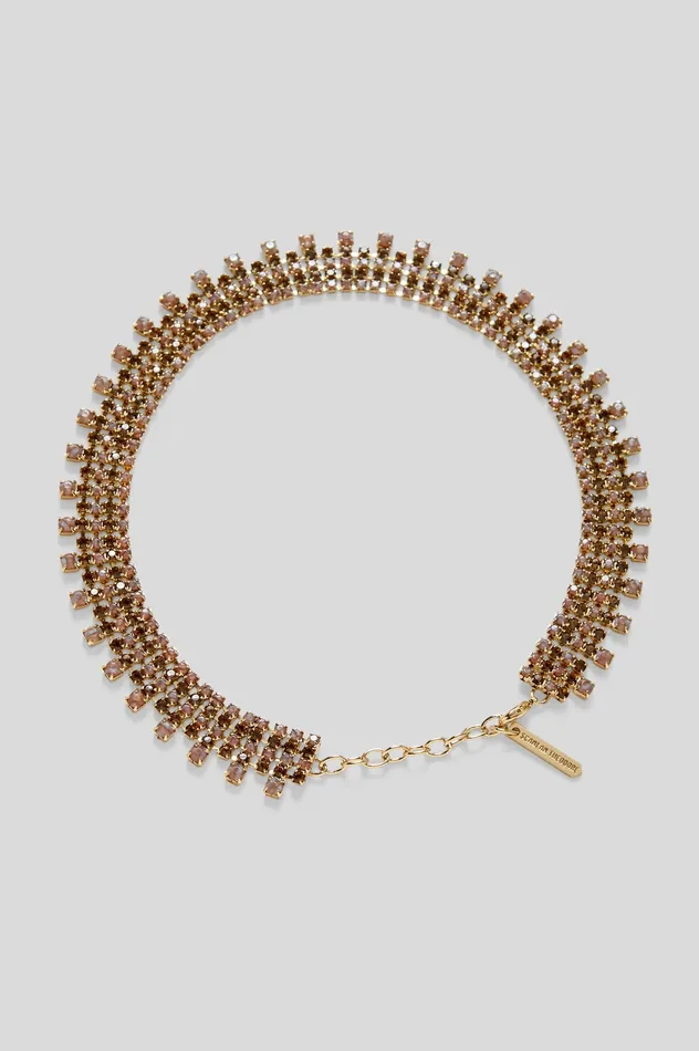 Women Jewelry Scanlan Theodore OPAL STRASS CHOKER SMOKEDTOPAZ