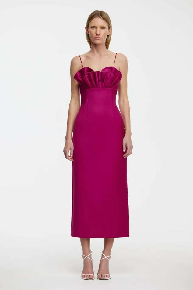 Women MAHINA MIDI DRESS Plum Acler Sale