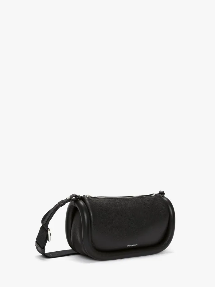 WomenMen Crossbody Bags JW Anderson BUMPER15 8211 LEATHER CROSSBODY BAG WITH ADDITIONAL WEBBING STRAP Black