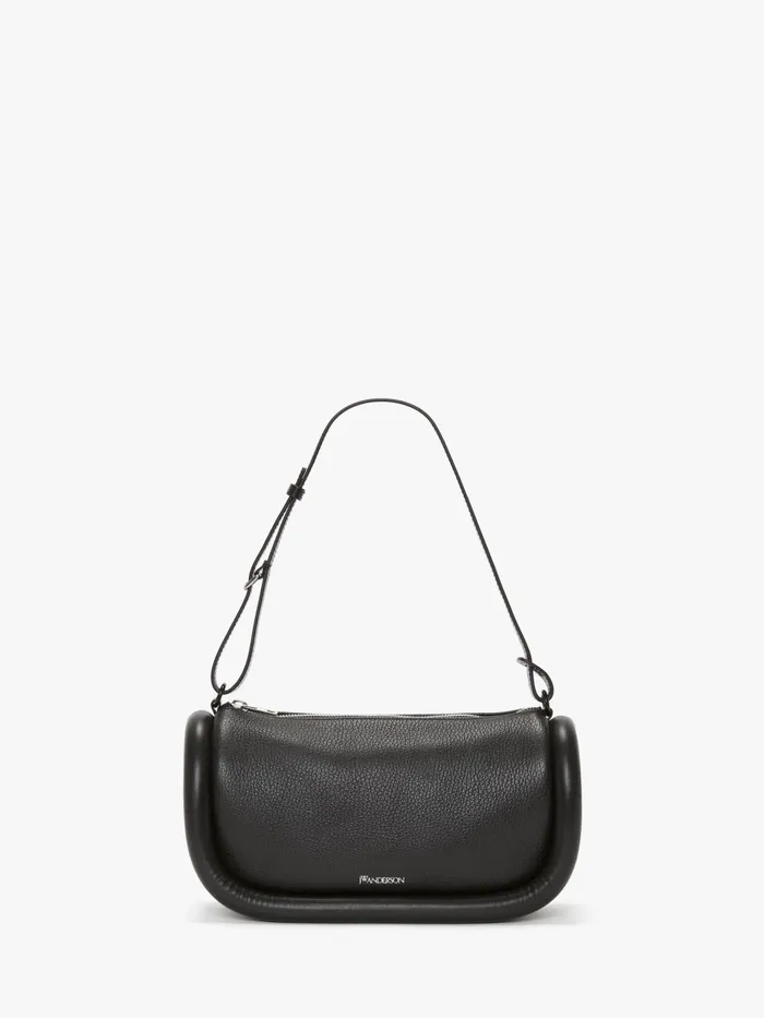 WomenMen Crossbody Bags JW Anderson BUMPER15 8211 LEATHER CROSSBODY BAG WITH ADDITIONAL WEBBING STRAP Black