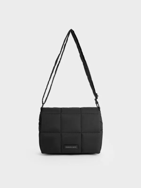 Women Mini Errya Nylon Quilted Puffy Crossbody Bag 8211 Jet Black CHARLES and KEITH Crossbody Bags Women Mini Errya Nylon Quilted Puffy Crossbody Bag 8211 Jet Black CHARLES and KEITH Crossbody Bags