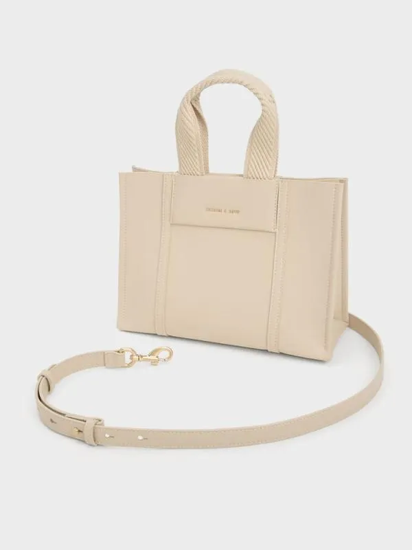 Women Mini Shalia Tote Bag 8211 Beige CHARLES and KEITH Tote Bags