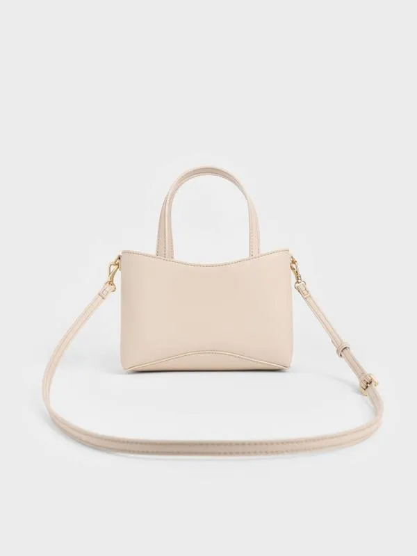 Women Mini Sybill Tote Bag 8211 Oat CHARLES and KEITH Tote Bags