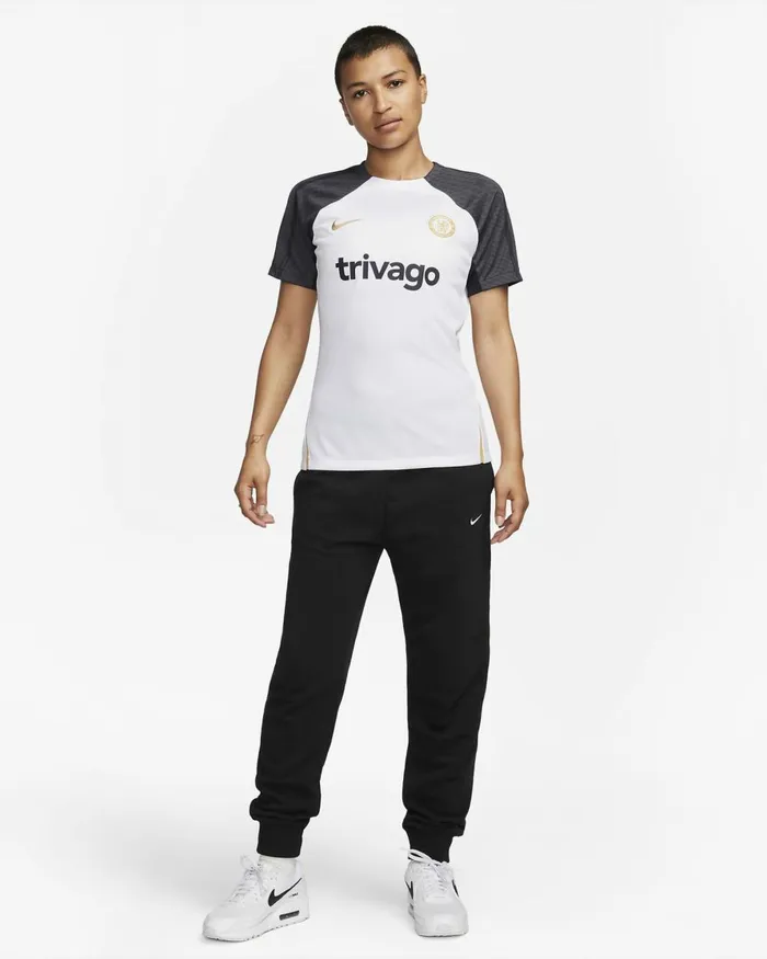 Women Nike All Clothing Chelsea FC Strike Whitewhiteclub Goldclub Gold