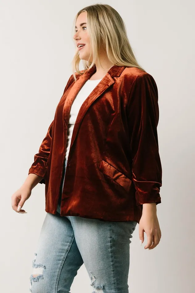 Women Outerwear Baltic Born Brinton Velvet Blazer Cinnamon Women Outerwear Baltic Born Brinton Velvet Blazer Cinnamon